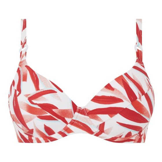 Femilet Swim Java Bikini Top Voorgevormd Red Leave Online Bestellen