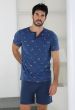 Massana Short Pyjama s/s Jeans Blue