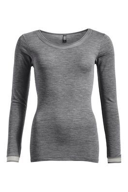 Femilet Juliana Basic Wool Top l/s Grey Melange