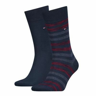 Tommy Hilfiger Duo Stripe Sock 2P Navy/Rouge