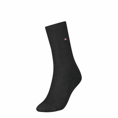 Tommy Hilfiger Women Cable Boot Sock 1P Zwart