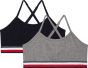 Tommy Hilfiger Girls Bralette 2P Grey/Sky