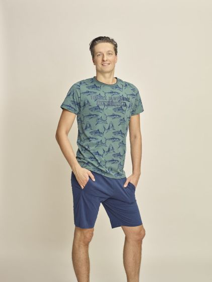 Charlie Choe E-Shark Attack Heren Short Pyjama s/s