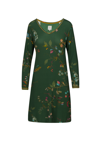 Pip Studio Dana Kawai Flower Nachtkleed l/s Green