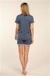 Eskimo D Florence Doorknoop Short Pyjama s/s Blauw