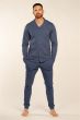 Eskimo Arno Heren Doorknoop Pyjama l/s Blauw