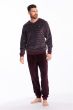 Eskimo H Pico Pyjama l/s Bordeaux Strepen