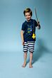 Charlie Choe Boys Short Pyjama s/s Navy Stripe