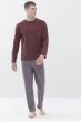 Mey Geo Pyjama l/s Oxblood