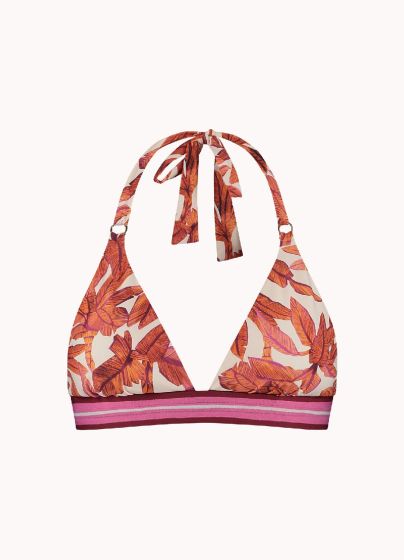 Cyell Beach Palms En Patterns Triangel Bikini Top