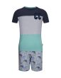 Charlie Choe Boys Short Pyjama s!s Grey-Aqua