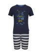 Charlie Choe Boys Short Pyjama s/s Navy Stripe