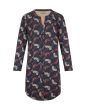 Charlie Choe Far Far East Women Nachtkleed l/sNavy