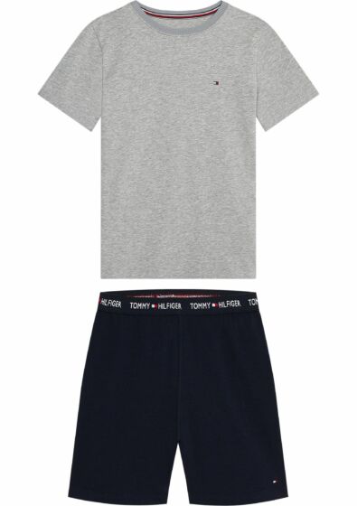 Tommy Hilfiger Boys Short Pyjama s/s Med Grey/Sky