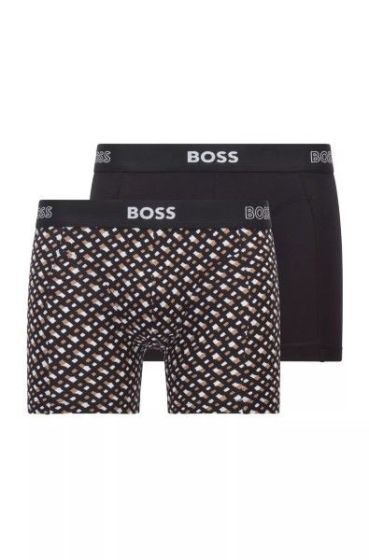 Hugo Boss Print Boxer Brief 2P Zwart