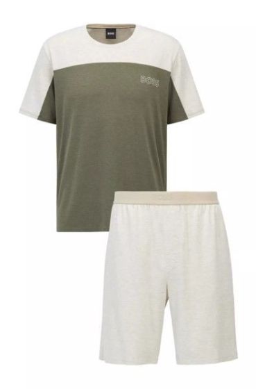 Hugo Boss Natural Short Pyjama s/s Light Beige