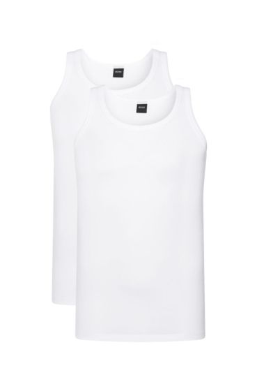 Hugo Boss Cotton Stretch Tank Top 2P Wit