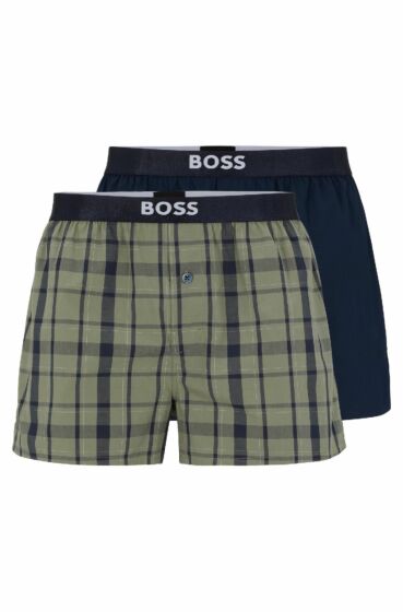 Hugo Boss Woven Boxer Shorts 2P Open Green
