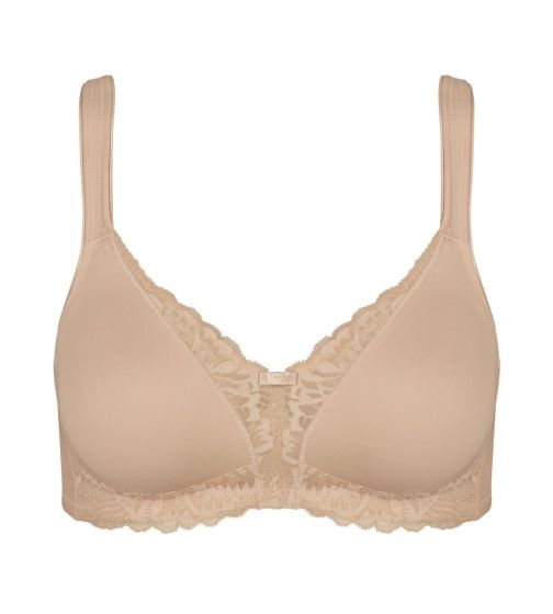 Triumph Modern Lace+Cotton Beha Zonder Beugel Beig