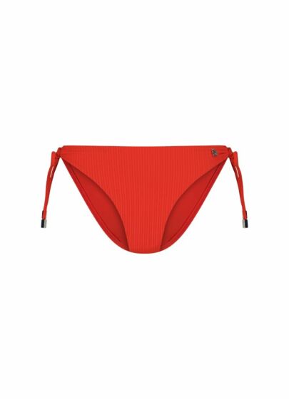 Beachlife Fiery Red Bikini Mid Waist Slip