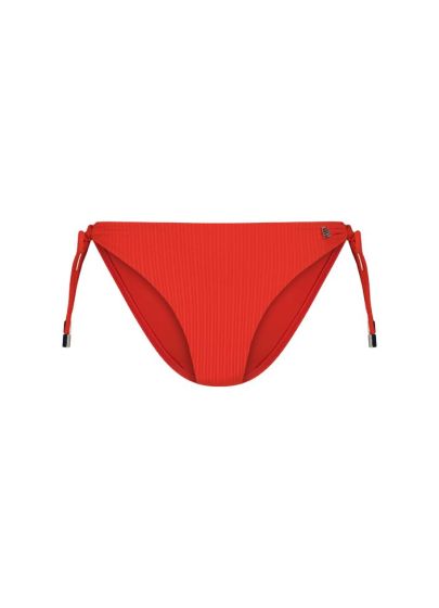 Beachlife Fiery Red Bikini Mid Waist Slip