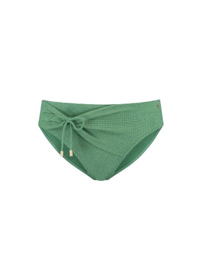 Beachlife Green Shimmer Bikini Mid Waist Slip