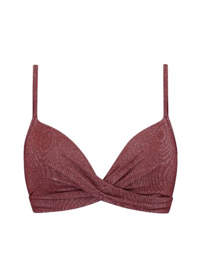 Beachlife Raisin Glitter Voorgevormde Bikini Top