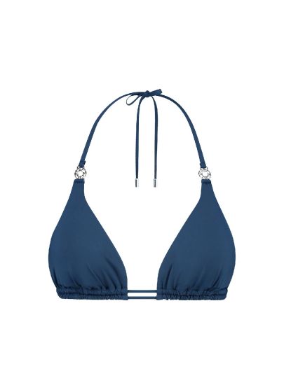 Beachlife Navy Triangle Bikini Top