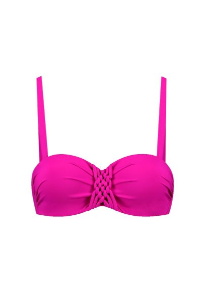 Cyell Beach Framboise Voorgev Strapless Bikinitop