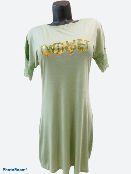 Twinset Nachtkleed s/s Pastel Green