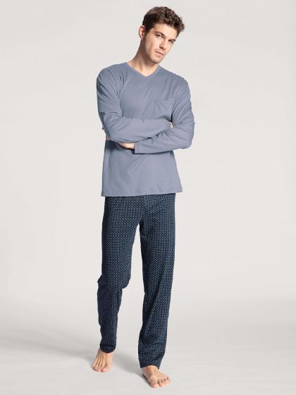 Calida Relax Streamline Pyjama l/s Flint Stone