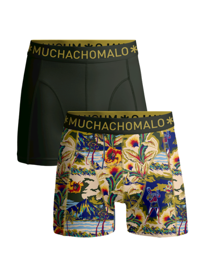 Muchachomalo Baretta Blue Hawai Shorts 2P Green Pr