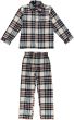 Dorélit B Doorknoop Pyjama l/s Check Navy