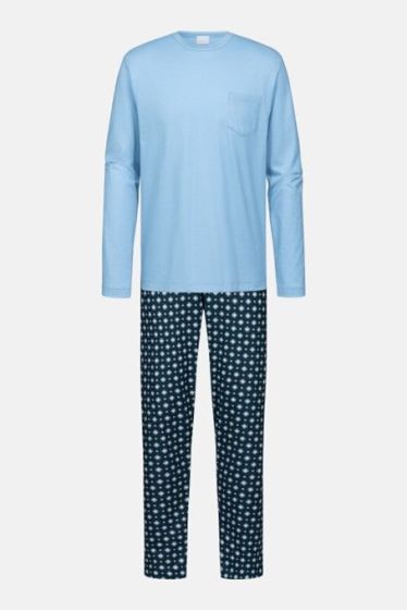 Mey Classic Blue Tie Pyjama l/s