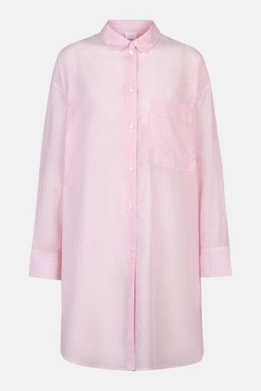 Mey Cotton Stripes Doorknoop Nachtkleed l/s