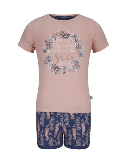 Charlie Choe Girls Short Pyjama s/s Powder Pink