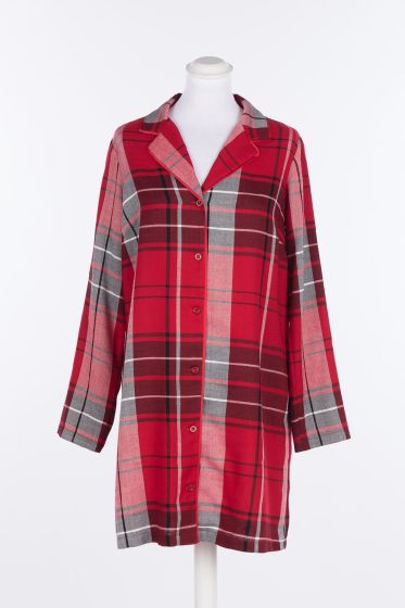 Twinset Doorknoop Nachtkleed l/s  Rosso Check