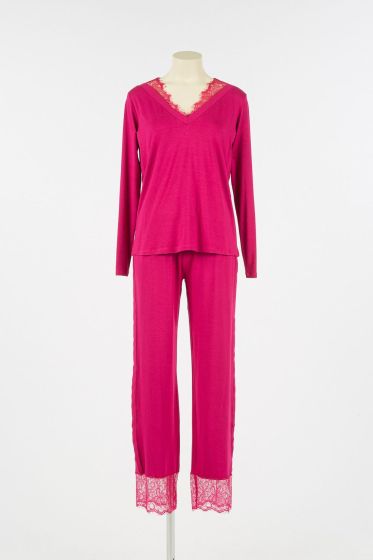 Twinset Pyjama l/s Fuchsia