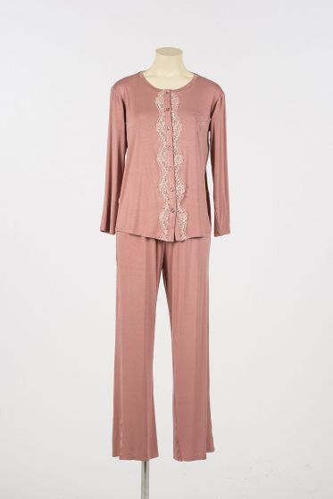 Twinset Pyjama l/s Pink Ballerina