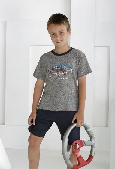 Massana Boys Short Pyjama s/s Gris