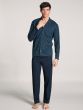 Calida Relax Imprint Doorknoop Pyjama l/s ParBlue