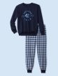 Calida Boys Nights Pyjama l/s met Boord PeacoatBlu