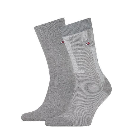 Tommy Hilfiger Men Sock Rib 2P Grey Mel