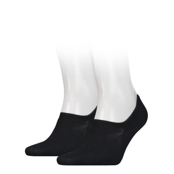 Tommy Hilfiger Men Sock Footie 2 Pack Zwart 
