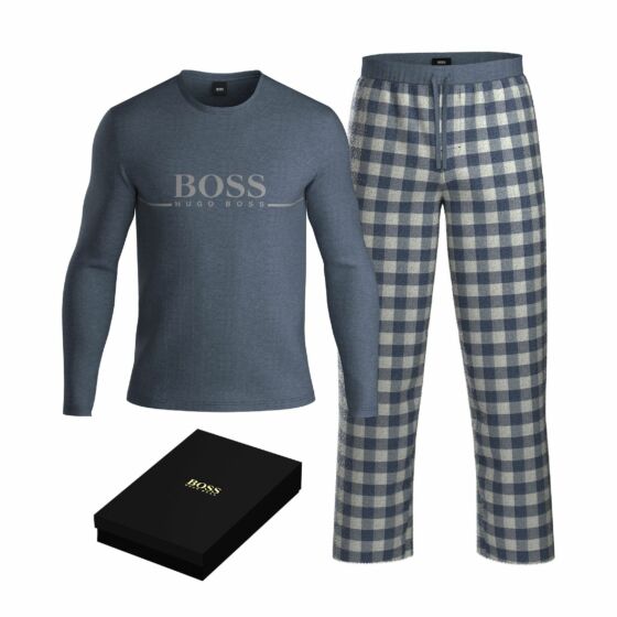 Hugo Boss Cosy Pyjama l/s Medium Grey