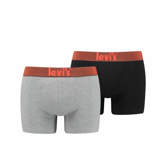 Levi's Organic Cotton Boxer Brief 2P Black/Neon Re