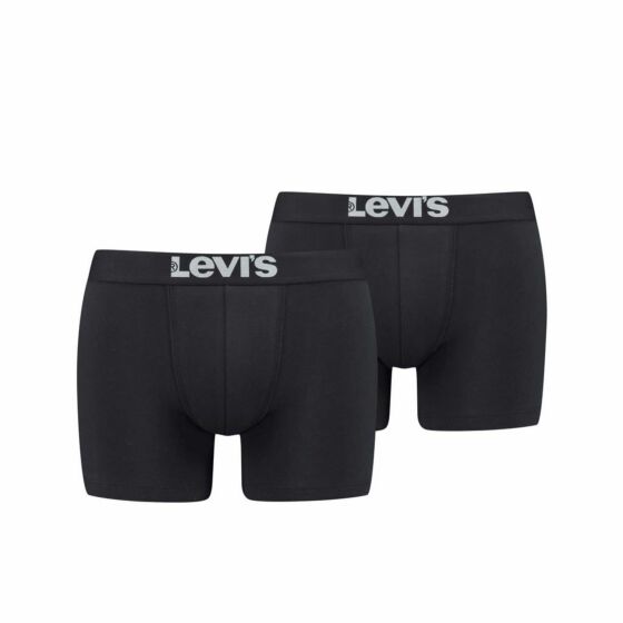 Levi's Men Solid Basic Boxer 2 Pack Zwart