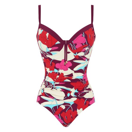 Chantelle Beach Flowers Badpak Purple Flowers