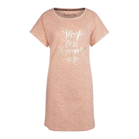 Charlie Choe D Howdy Nachtkleed s/s Peach