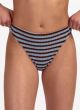 Beachlife Blue Ribbed Stripe Bikini Heupslip